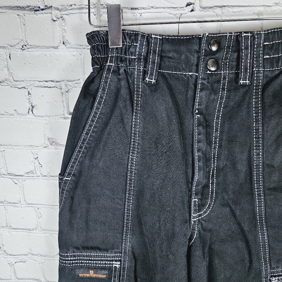 UO URBAN OUTFITTERS | high waist cargo wide leg relaxed skate jeans - Picture 2 of 12